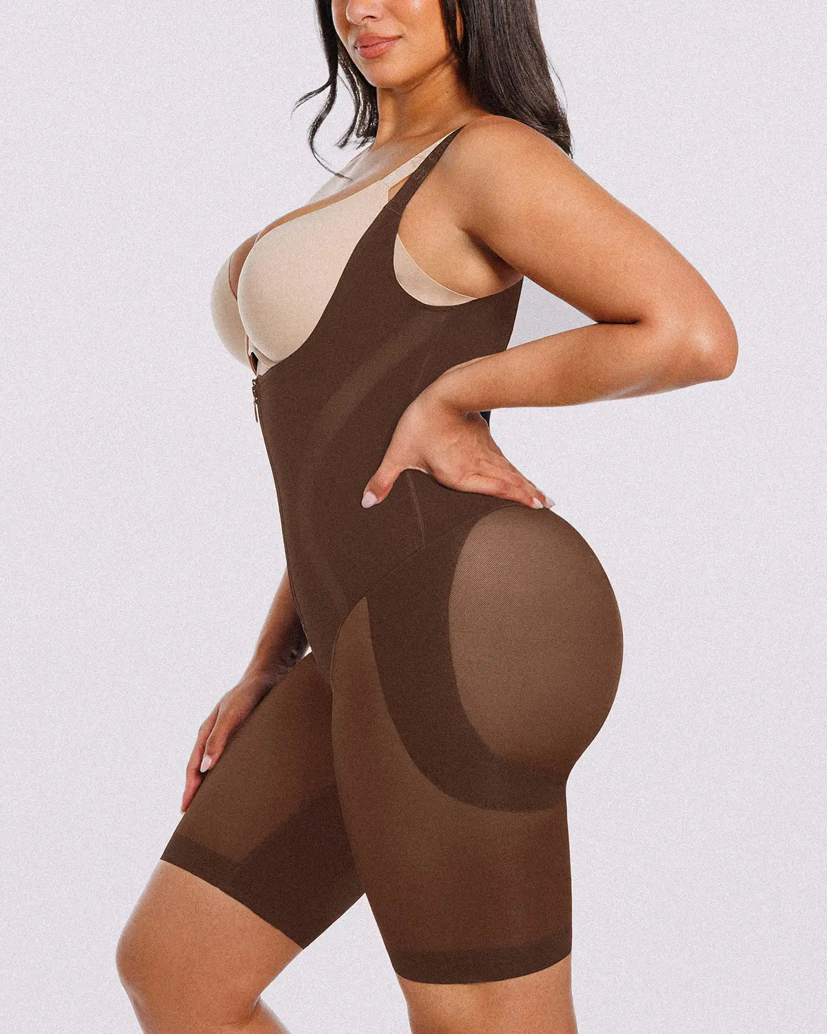 Short Voile Respirant Ventre Plat Marron