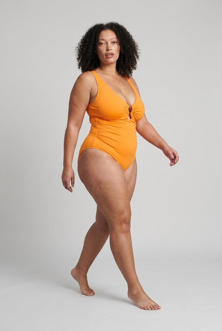 Santorini orange pose