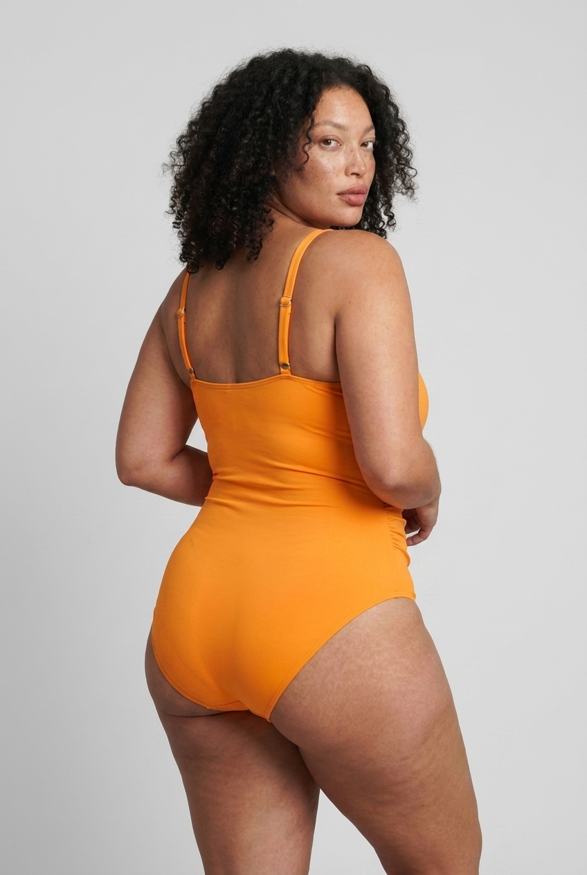 Santorini orange pose