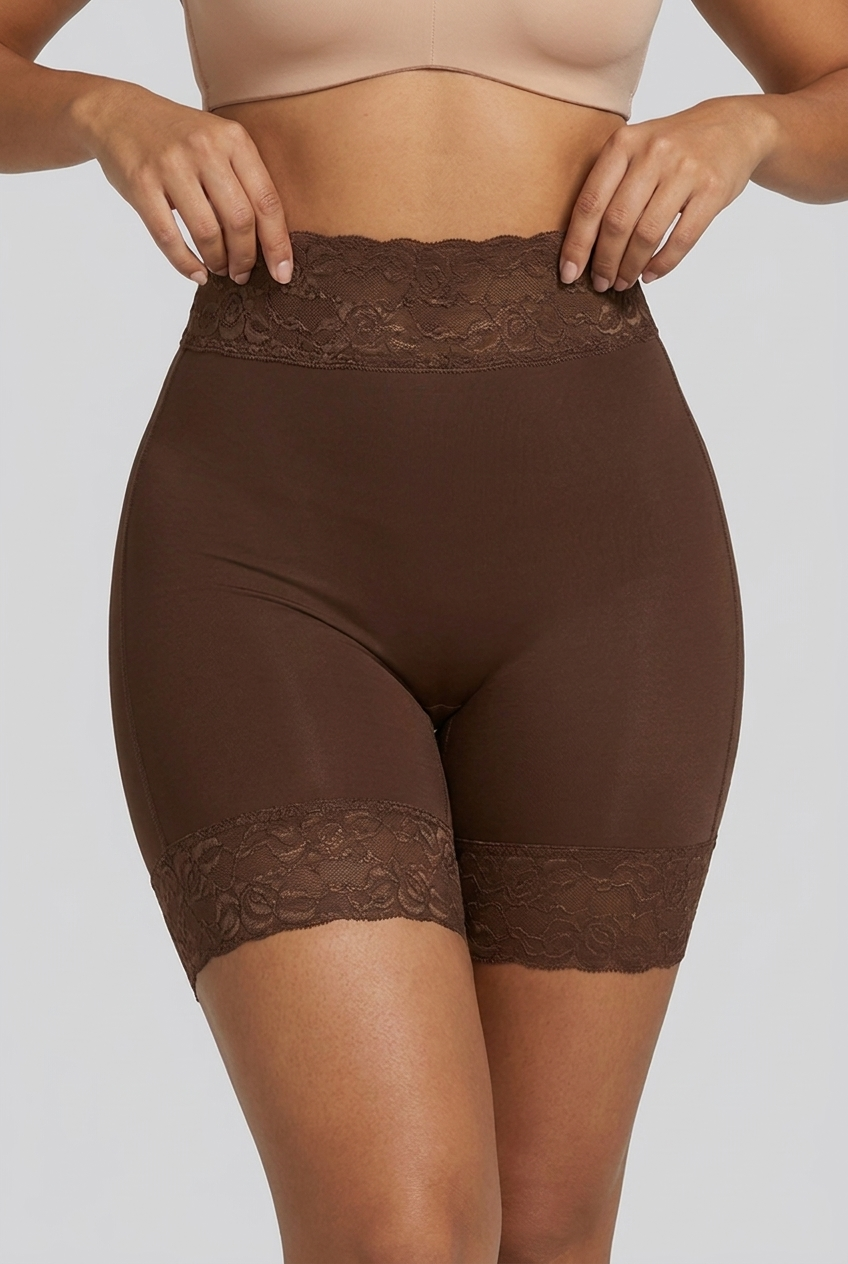 WURA Effet Galbant marron - produit face ceinture dentelle