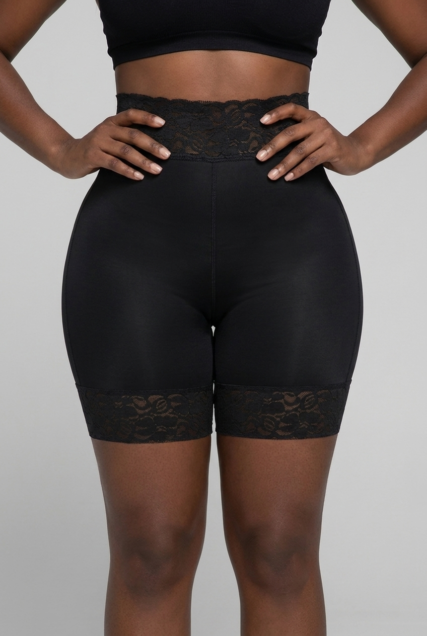 WURA Effet Galbant noir - produit face ceinture dentelle