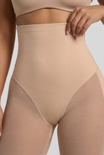 WURA Voile Ventre Plat beige - macro ceinture maille