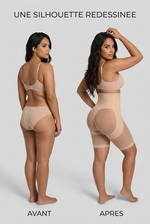 WURA Voile Ventre Plat beige - avant apres