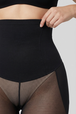 WURA Voile Ventre Plat noir - macro ceinture maille