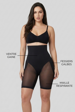 WURA Voile Ventre Plat noir - 3 benefices