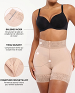 Baleines Acier Beige - infographie baleines tissu fermeture